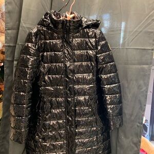Guess Shiny Black Kids Puffer Jacket